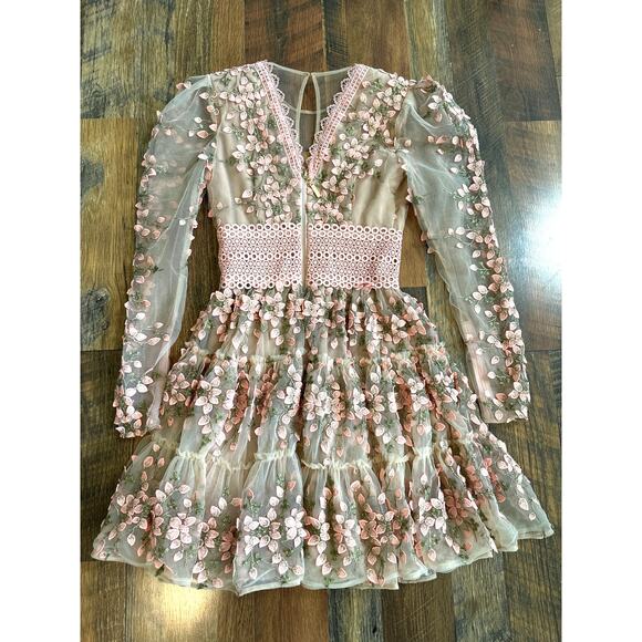 Bronx and Banco Megan Mini Dress in Rose Floral Size XS - Picture 4 of 4